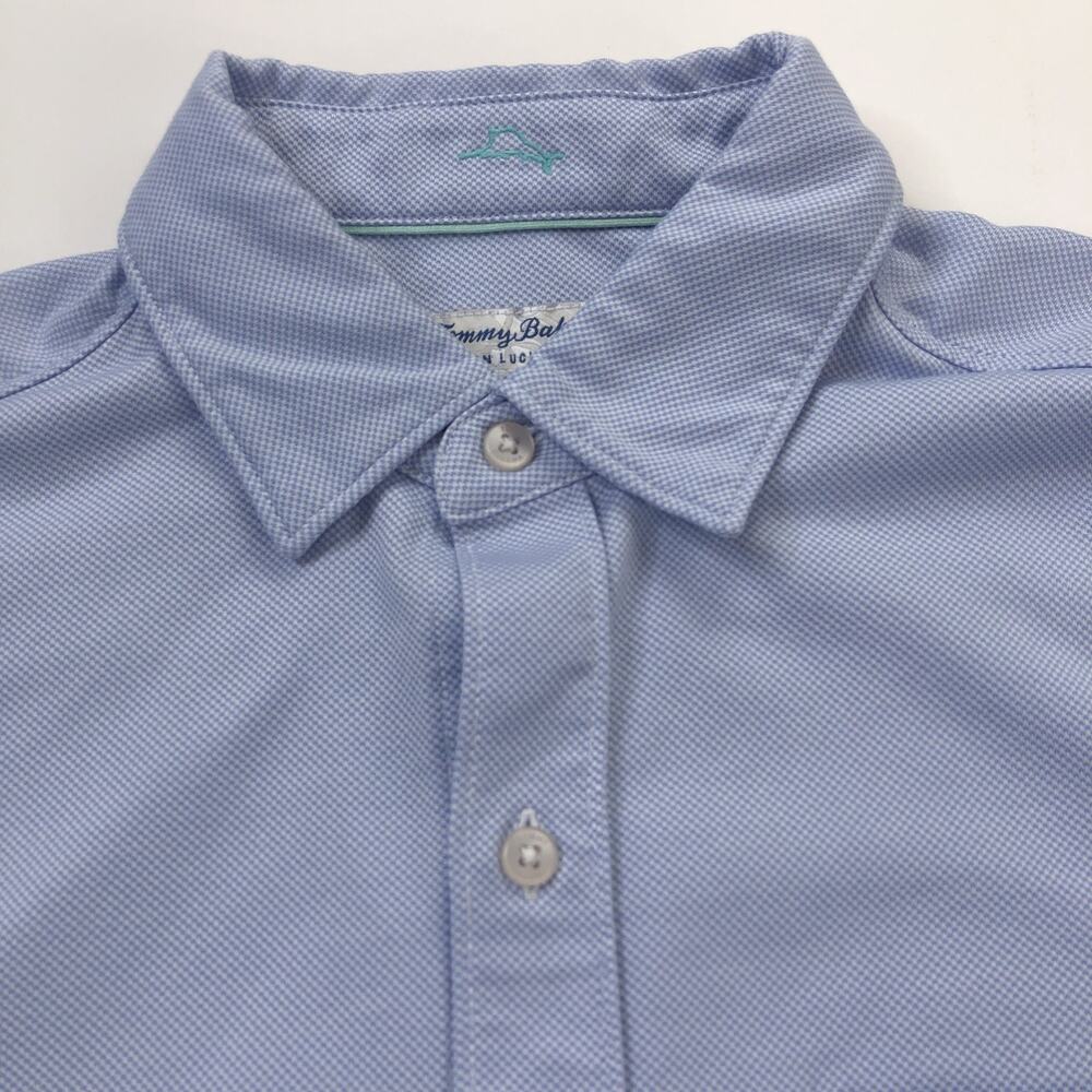 Tommy Bahama The San Lucio Stretch Small LS Casual Shirt Geometric Blue MINT